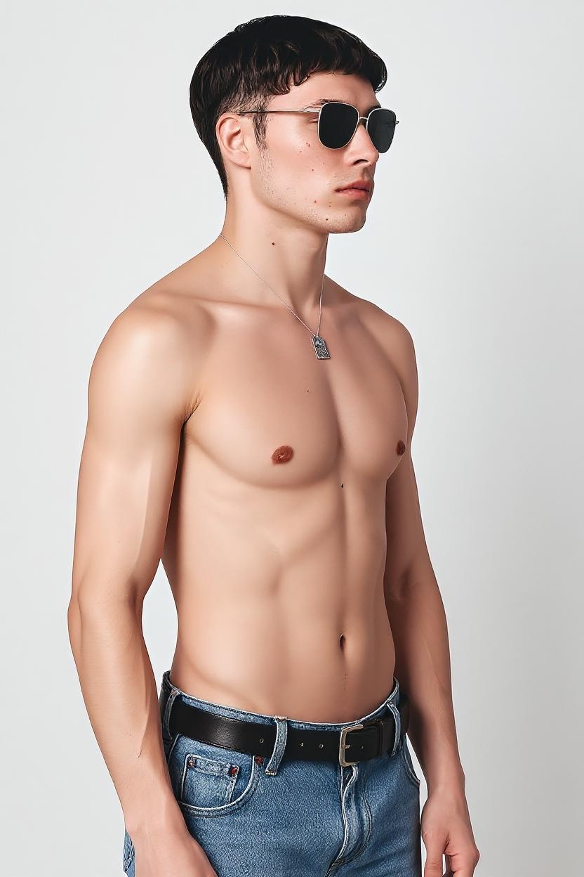 Fractured Pendant Necklace Side View